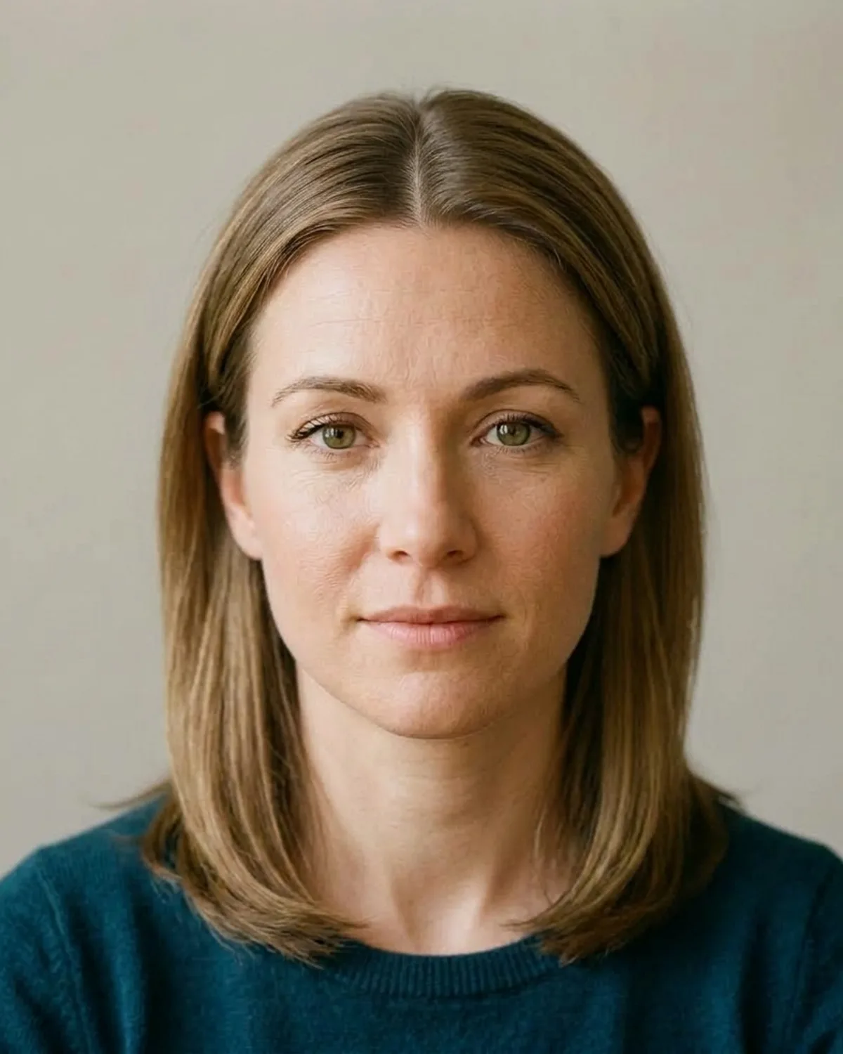 Straight — hair texture example