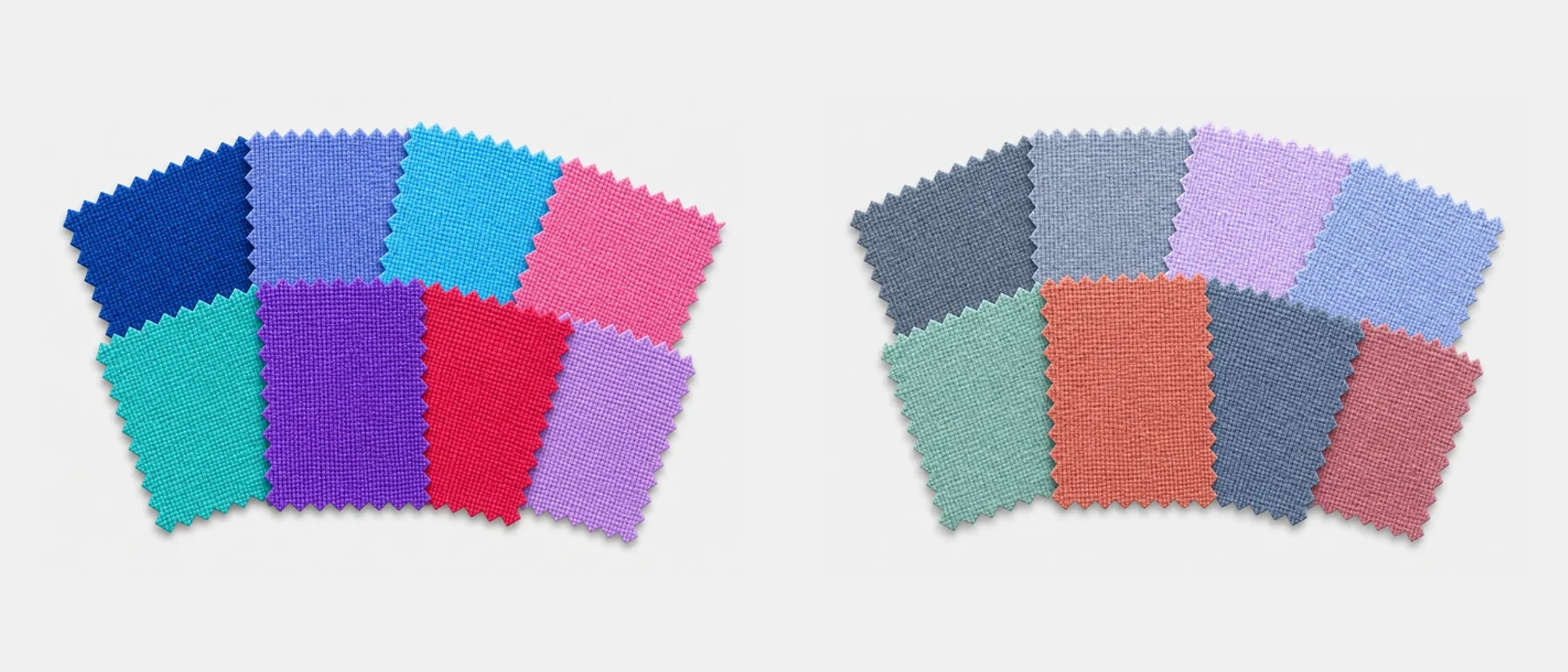 True Summer and Soft Summer fabrics side by side