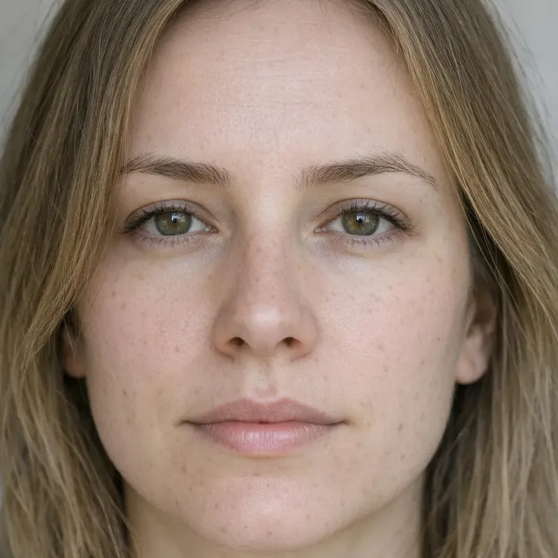 Bare or light makeup